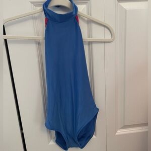 Yumiko Blue with Pink Trim